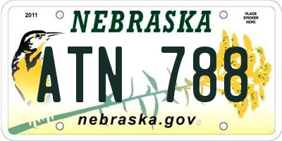 NE license plate ATN788
