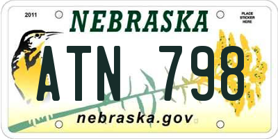 NE license plate ATN798
