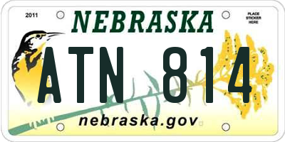 NE license plate ATN814