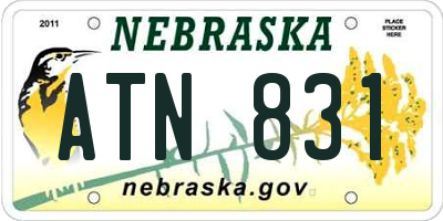 NE license plate ATN831