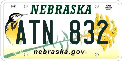 NE license plate ATN832