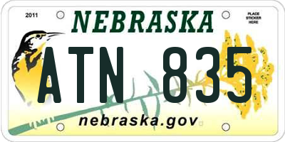 NE license plate ATN835