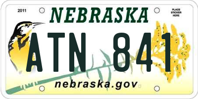 NE license plate ATN841