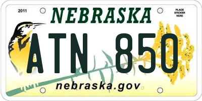 NE license plate ATN850