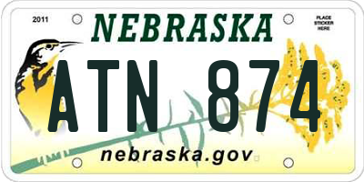 NE license plate ATN874