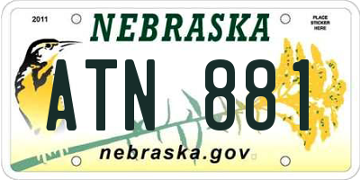 NE license plate ATN881