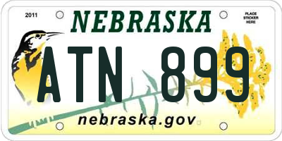NE license plate ATN899