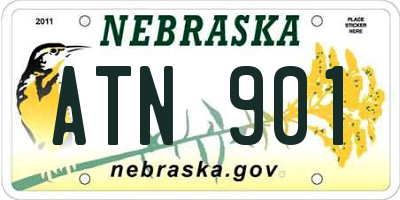 NE license plate ATN901