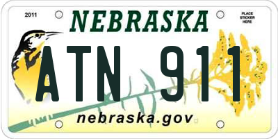 NE license plate ATN911