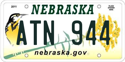 NE license plate ATN944