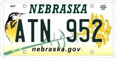 NE license plate ATN952