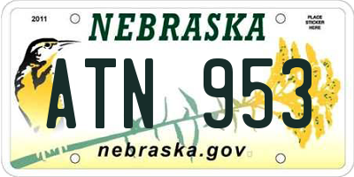 NE license plate ATN953