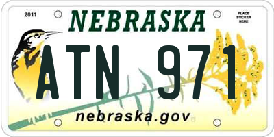 NE license plate ATN971