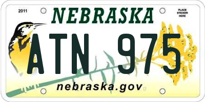 NE license plate ATN975