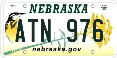 NE license plate ATN976