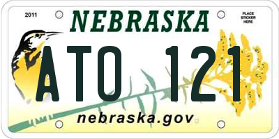 NE license plate ATO121