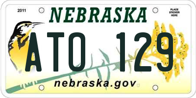 NE license plate ATO129