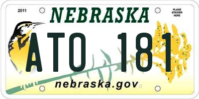 NE license plate ATO181