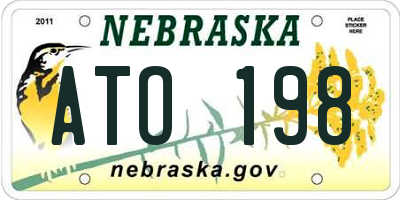 NE license plate ATO198