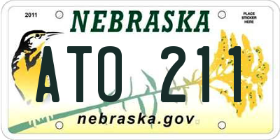 NE license plate ATO211