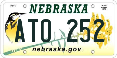 NE license plate ATO252