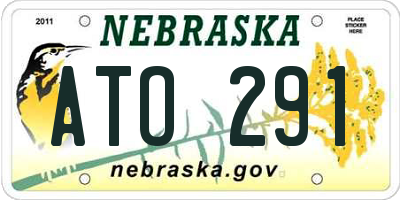 NE license plate ATO291