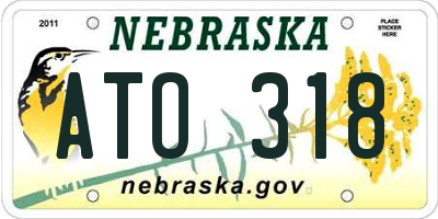 NE license plate ATO318