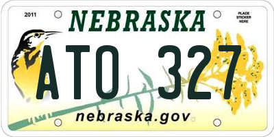 NE license plate ATO327
