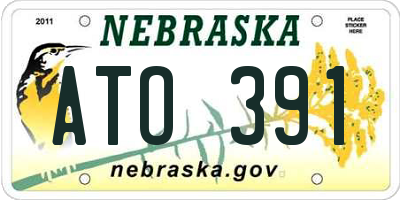 NE license plate ATO391