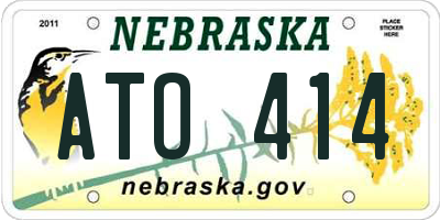 NE license plate ATO414