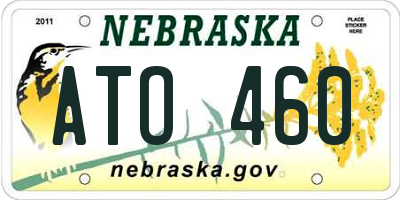 NE license plate ATO460
