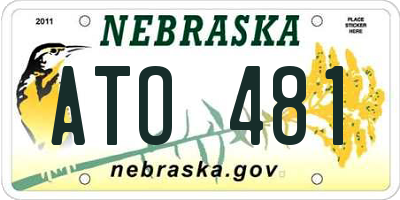 NE license plate ATO481