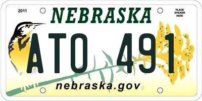 NE license plate ATO491