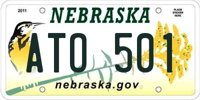 NE license plate ATO501