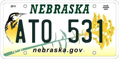 NE license plate ATO531
