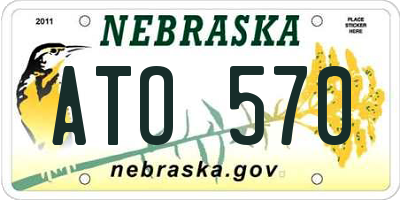 NE license plate ATO570