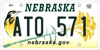 NE license plate ATO571