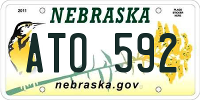 NE license plate ATO592