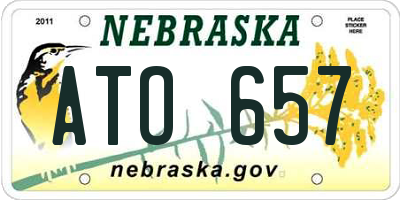 NE license plate ATO657