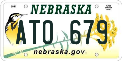 NE license plate ATO679