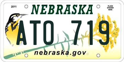 NE license plate ATO719