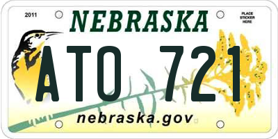 NE license plate ATO721