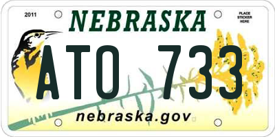 NE license plate ATO733