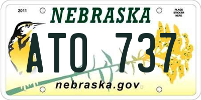 NE license plate ATO737