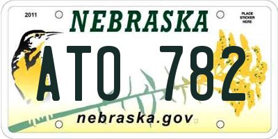 NE license plate ATO782