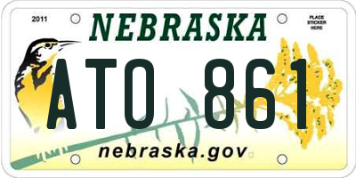 NE license plate ATO861