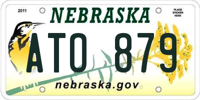 NE license plate ATO879