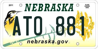 NE license plate ATO881