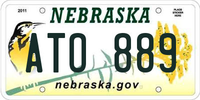 NE license plate ATO889