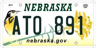 NE license plate ATO891